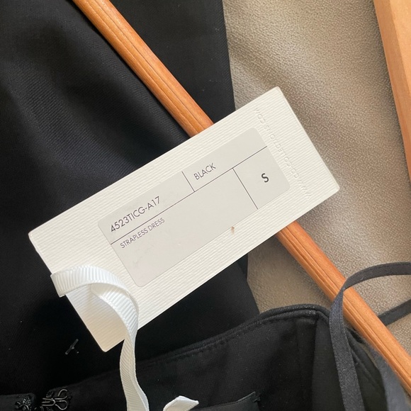 NWT Co Strapless Bustier Corset 100% Cotton Maxi Dress Minimalist Neutral - Picture 10 of 10